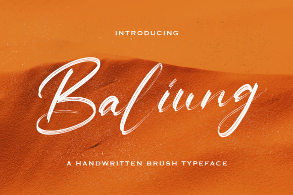 Baliung: A Script Handwritten Font for Editorial Design and Branding