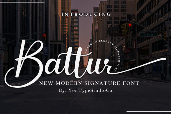 Battur: An Elegant Script Handwritten Font for Makers