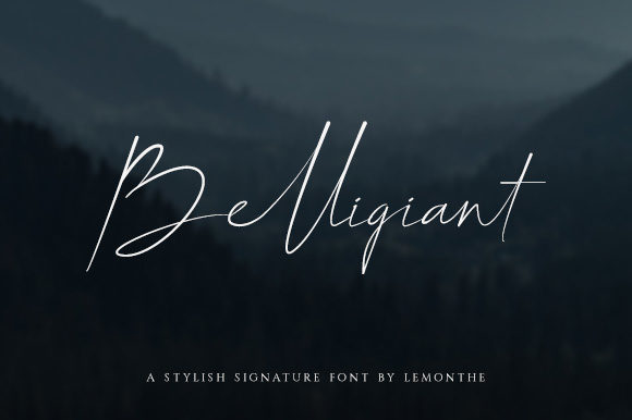 Belligiant: A Beautiful Signature Font for Elegant Branding