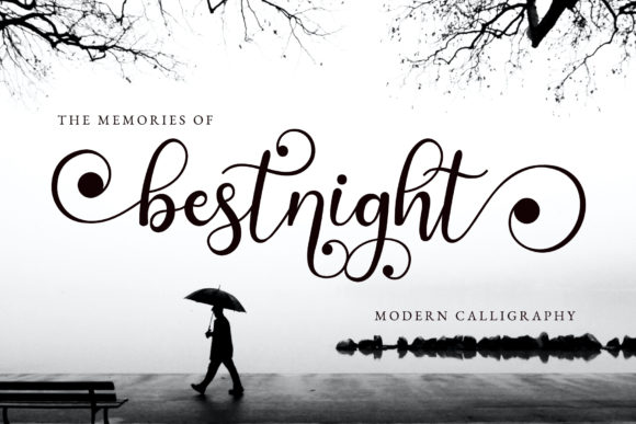Bestnight: Elegant Script Handwritten Font for Campaign Visuals