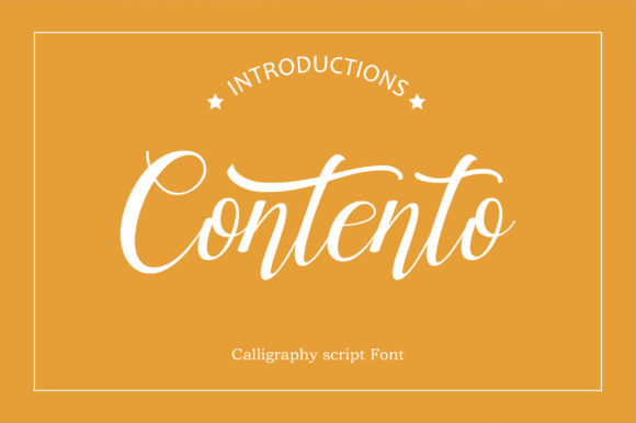 Contento: A Timeless Script Font for Editorial Design