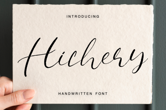 Hichery Script Handwritten Font for Elegant Craft Projects