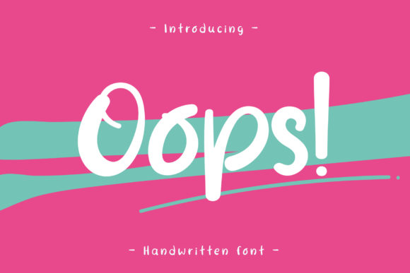 Oops: A Versatile Script Font for Editorial Design
