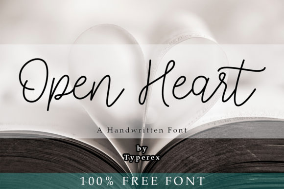 Open Heart Font: A Handwritten Display Typeface for Elegant Digital Branding