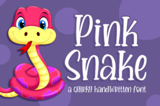 Pink Snake Script Handwritten Font for Playful Craft Projects