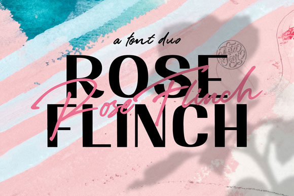 Rose Flinch Font: A Duo Sans Serif + Script Typeface for Real Branding