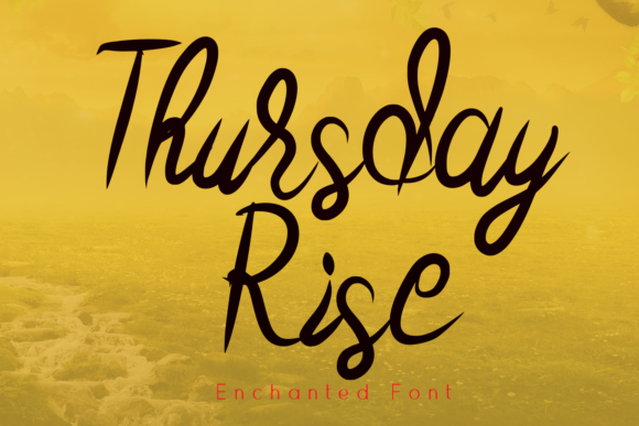 Thursday Rise Script Handwritten Font for Modern Brand Identity