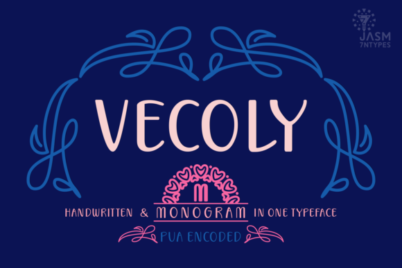 Vecoly: A Playful Handwritten Monogram Font for Scroll-Stopping Brand Content